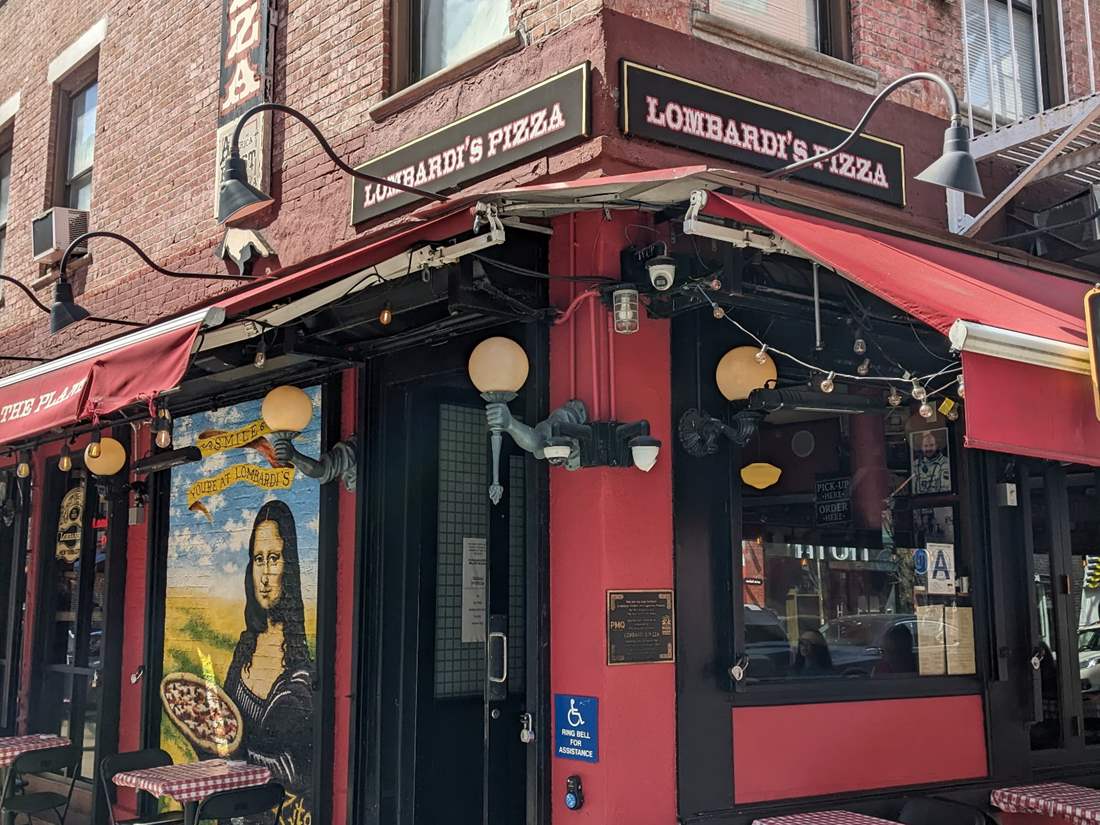 Lombardi's Pizza exterior NYC